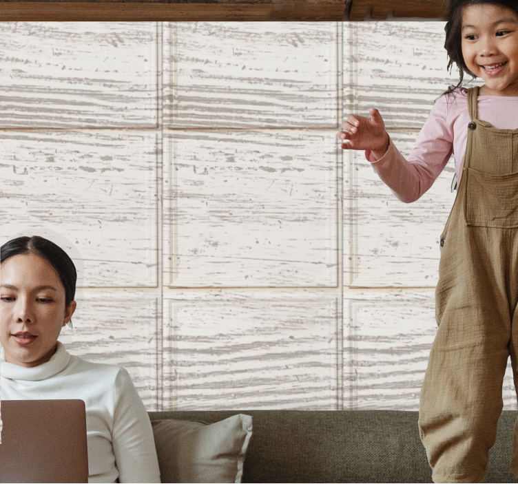 Grey wood panel wallpaper - TenStickers