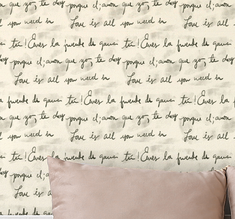 Handwritten Love Quotes letters wallpaper - TenStickers