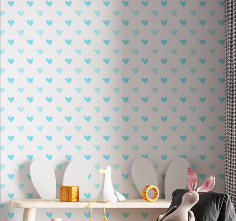 Heart Motif Pattern kids wallpaper - TenStickers