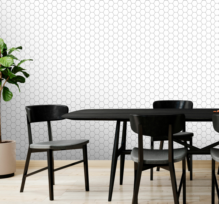 Honeycomb Pattern geometric wallpaper - TenStickers
