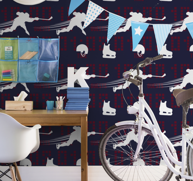 Ice Hockey Action personalized wallpaper - TenStickers