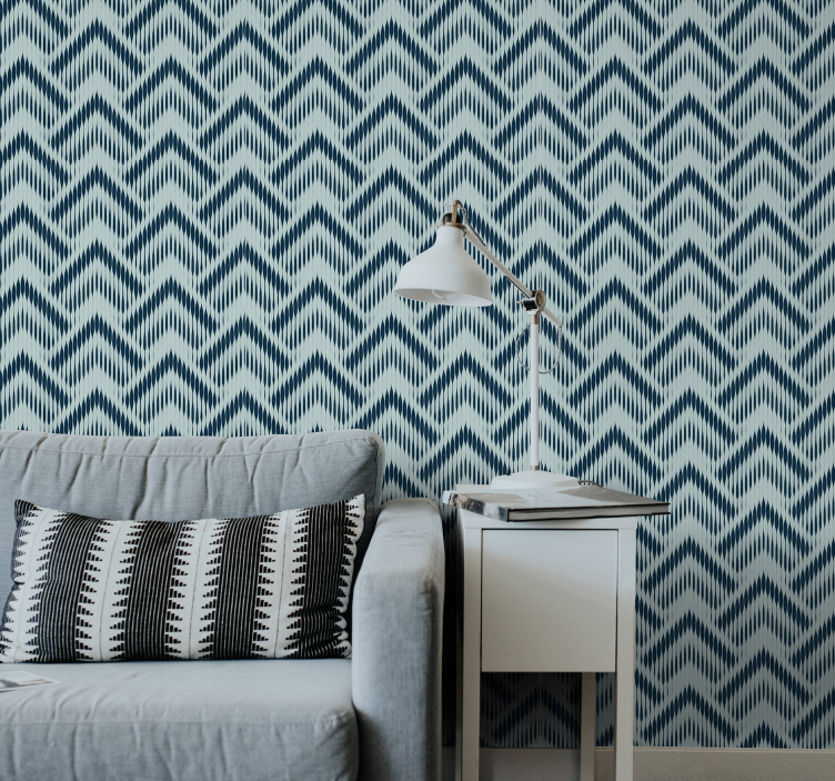 Ikat Chevron Pattern geometric wallpaper - TenStickers