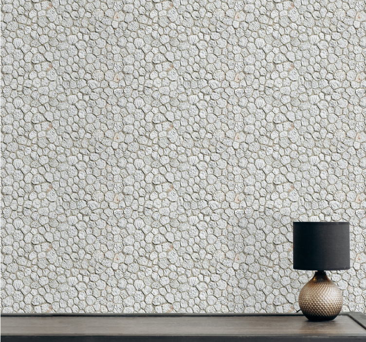 Japandi style rock imitation Stone Wallpaper - TenStickers