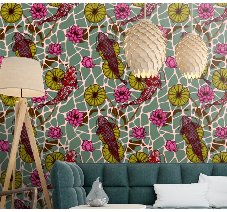 Koi fish  animal wallpaper - TenStickers