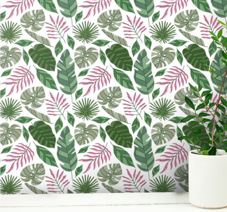 Leafy Botanical Patterns nature wallpaper - TenStickers