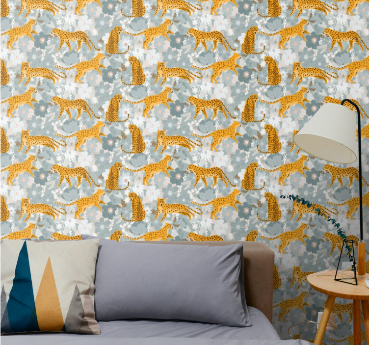 Leopard Motif animal wallpaper - TenStickers