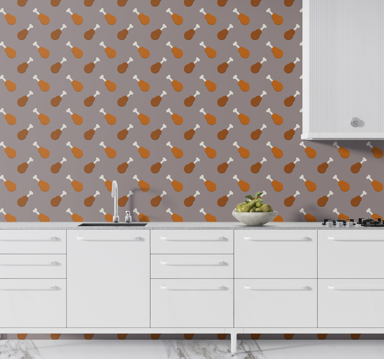 Meat Cut Motif animal wallpaper - TenStickers