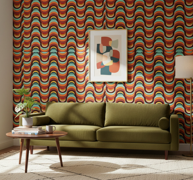 Modern wallpaper colorful vintage design - TenStickers