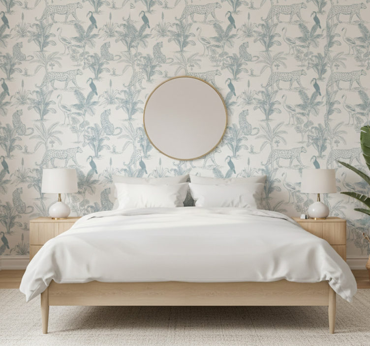 More animal wallpaper sober tropical creatures - TenStickers