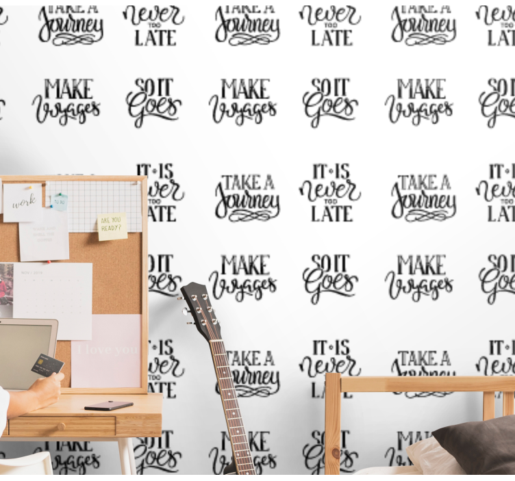 Motivational Quotes letters wallpaper - TenStickers