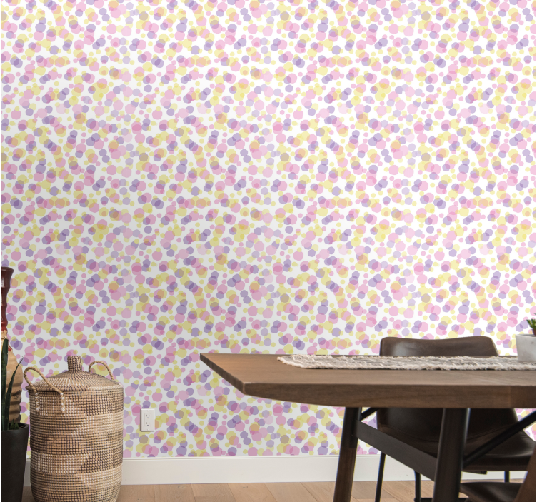 Multicolored Dots polka dot wallpaper - TenStickers