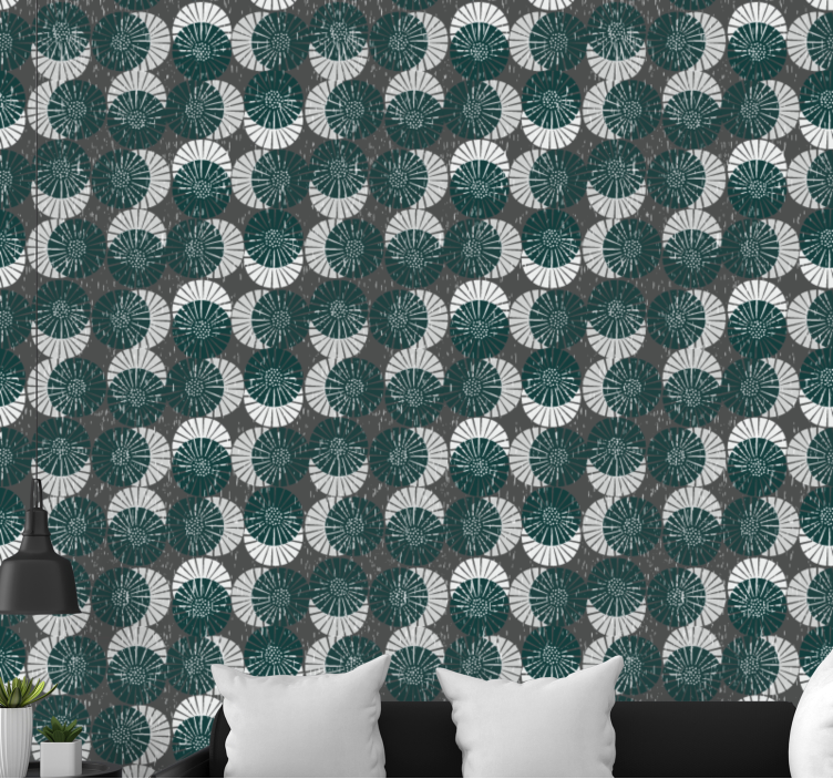 Dark shades pattern polka dot wallpaper - TenStickers