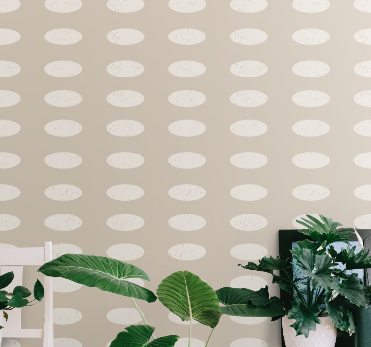 Oval Pattern Design polka dot wallpaper - TenStickers