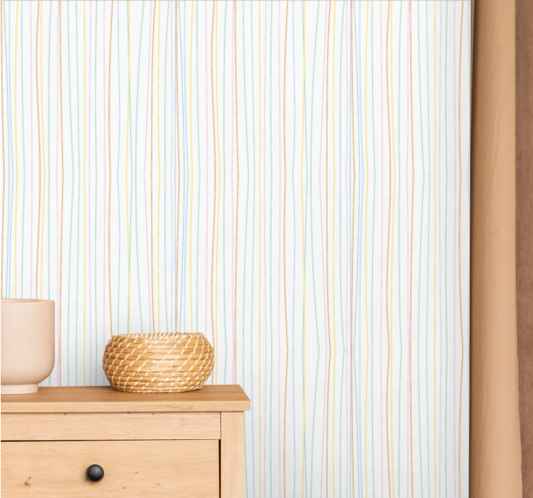 Pastel Stripe Serenity horizontal wallpaper - TenStickers