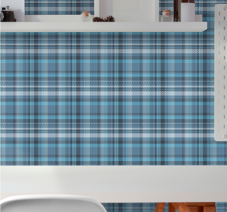 Plaid Pattern Design horizontal wallpaper - TenStickers