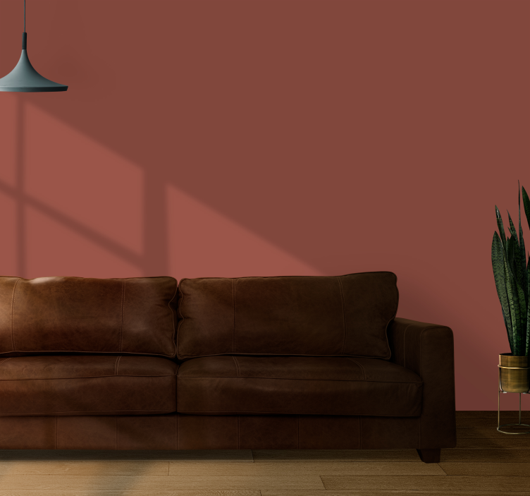 Plain colour Terracotta wallpaper - TenStickers