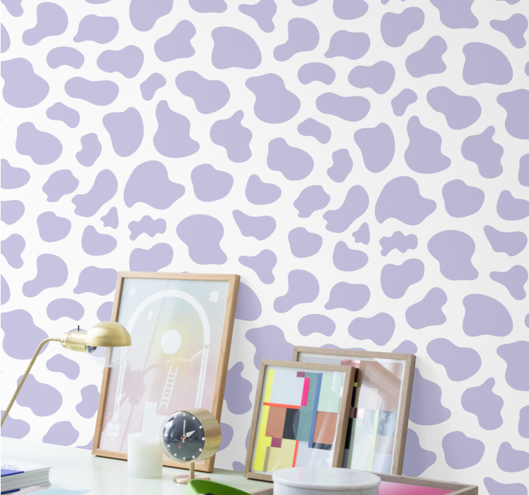 Purple Spots leopards wallpaper - TenStickers