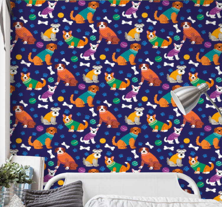Playful Pet Patterns more animal wallpaper - TenStickers