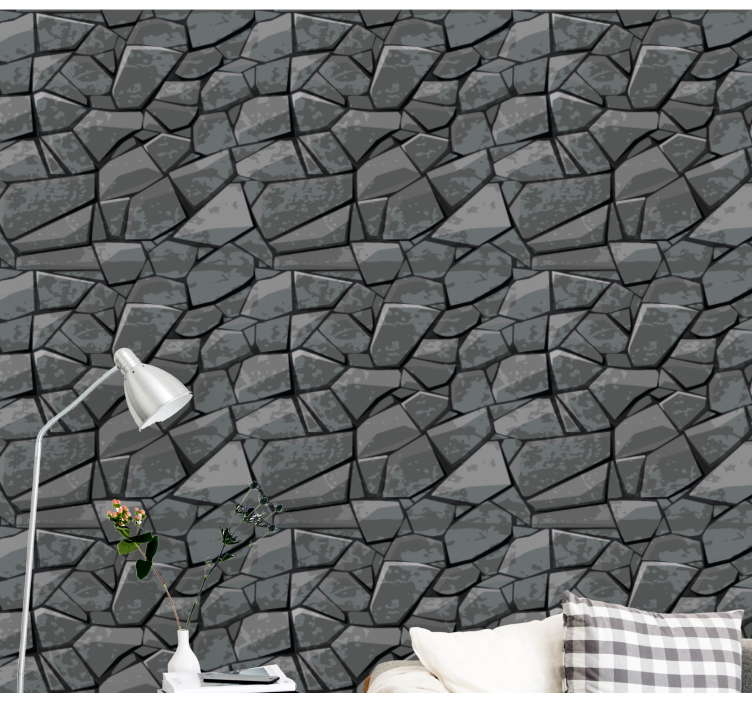 Rock Mosaic stone effect wallpaper - TenStickers