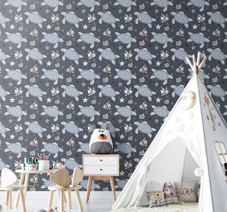 Sea Creatures Design animal wallpaper - TenStickers