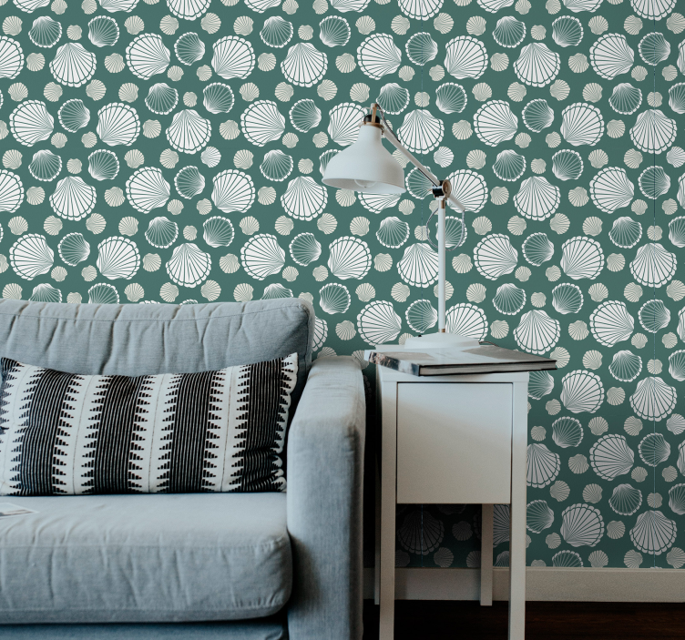 Shell green motif more animal wallpaper - TenStickers