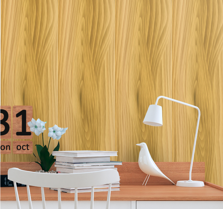 Simulated Woodgrain wood effect wallpaper - TenStickers