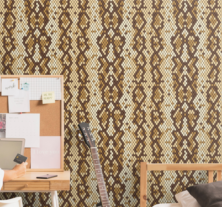 Snake skin pattern modern wallpaper - TenStickers