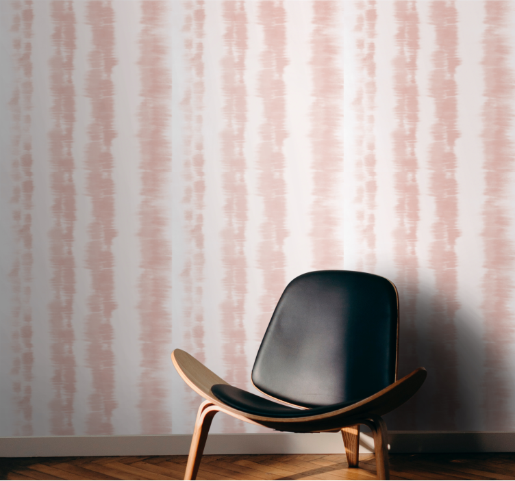 Soft pink pattern vertical stripe wallpaper - TenStickers