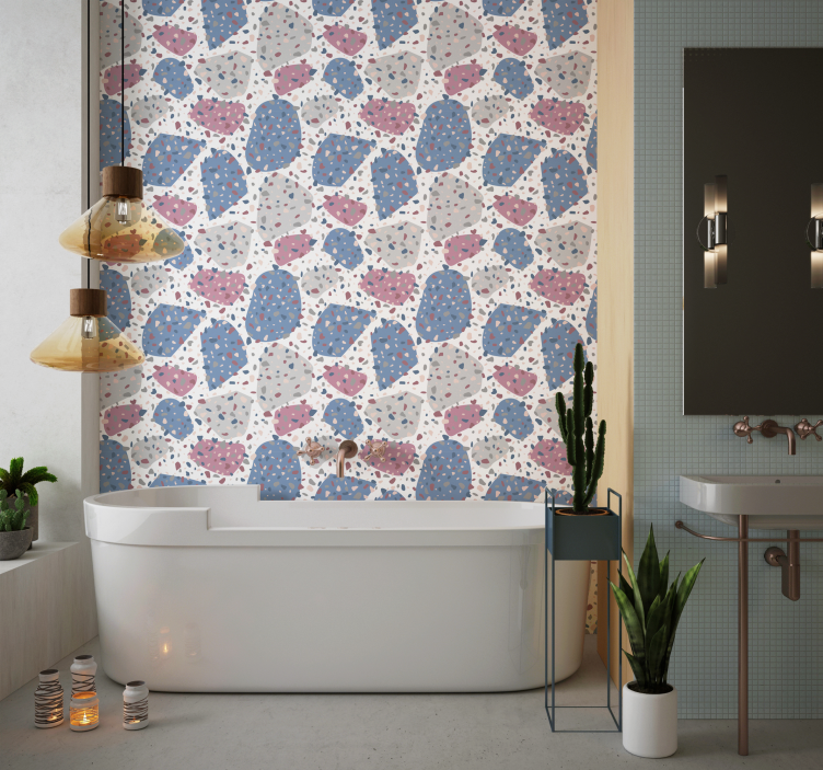 Speckled Terrazzo polka dot wallpaper - TenStickers