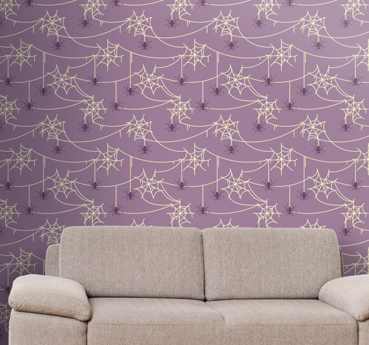 Spiderweb Motif halloween wallpaper - TenStickers