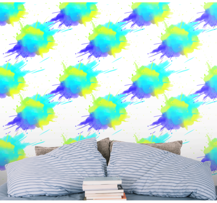 Splattered Paint Motif wallpaper abstract - TenStickers
