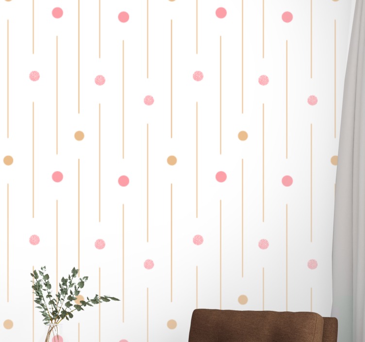 Spotted Lines polka dot wallpaper - TenStickers