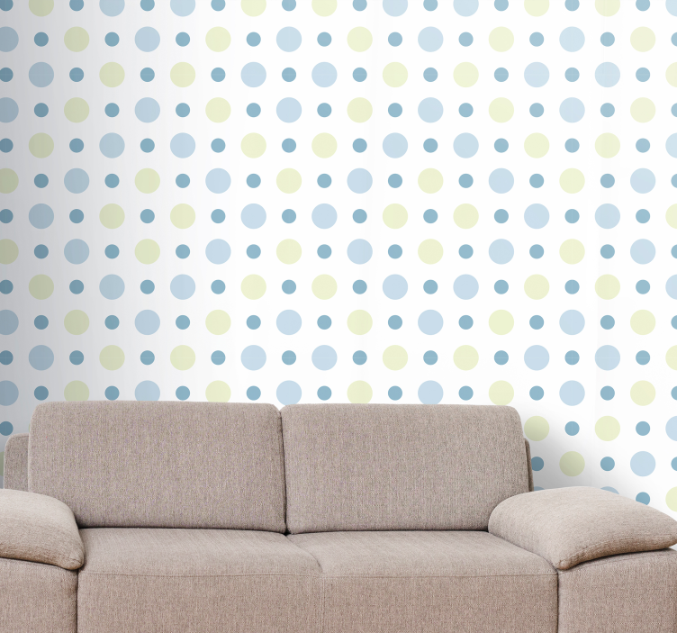 Polka Dot Tranquility polka dot wallpaper - TenStickers