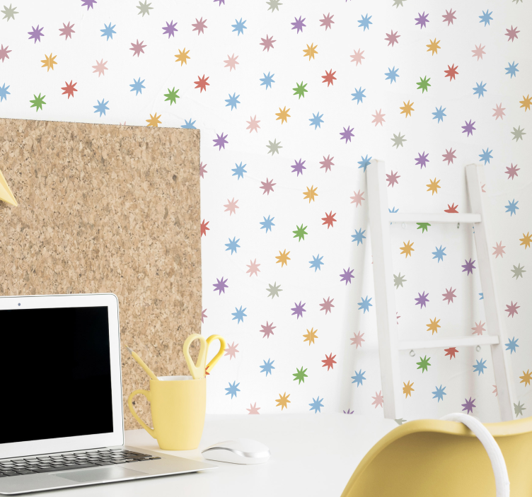 Starburst Pattern home office wallpaper - TenStickers