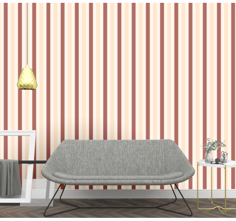 Striped Interior horizontal wallpaper - TenStickers