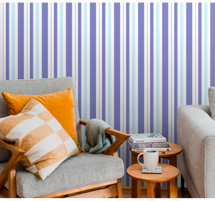 Striped Wall Detail horizontal wallpaper - TenStickers