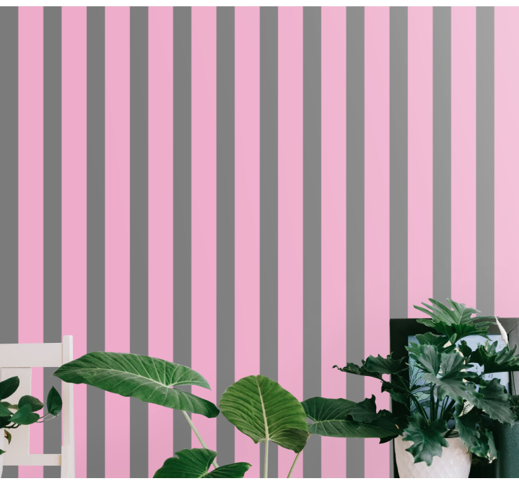 Stripes in Pink striped wallpaper - TenStickers