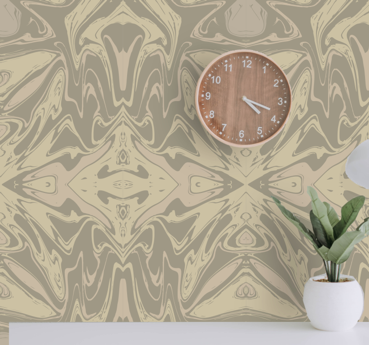 Stylish beige pattern wallpaper abstract - TenStickers