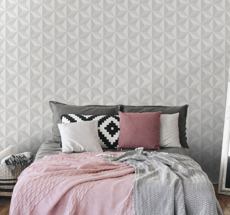 Stylish patterned texture geometric wallpaper - TenStickers