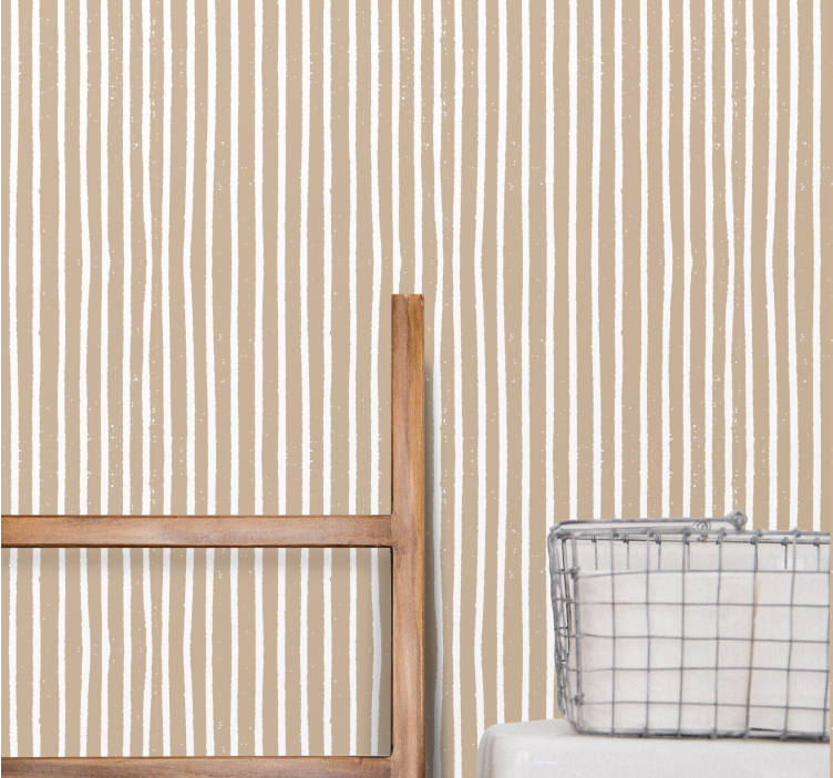 Subtle Stripes horizontal wallpaper - TenStickers