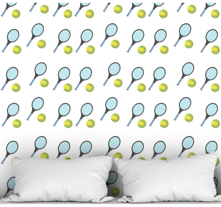 Tennis Rackets and Balls personalized wallpaper - TenStickers