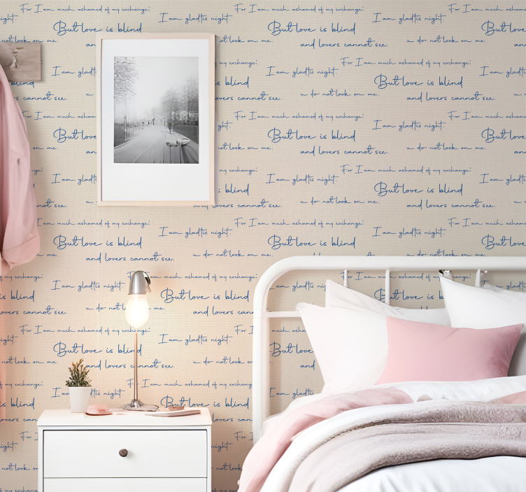 Textile chart letters wallpaper - TenStickers