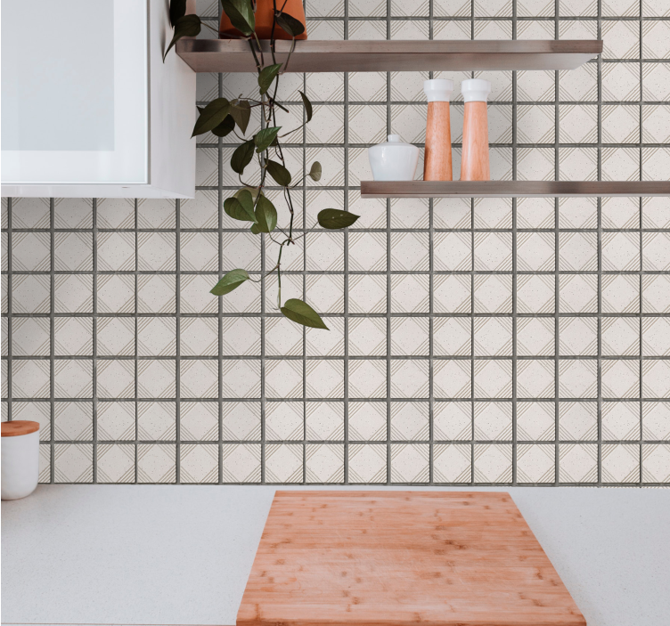 Textured Grid Layout tile effect wallpaper - TenStickers