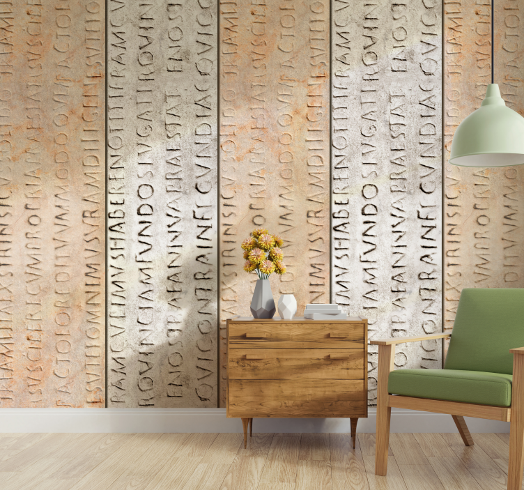 Textured Letter Relief letters wallpaper - TenStickers