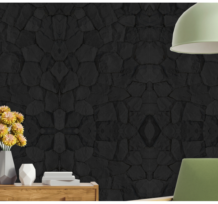 Textured Rock stone effect wallpaper - TenStickers