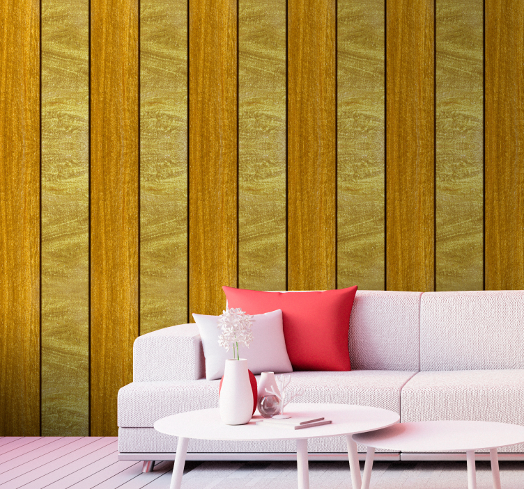 Textured Wooden Finish living room wallpaper - TenStickers