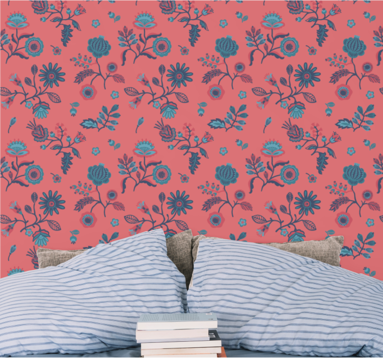 Traditional polish folk art pattern wallpaper - TenStickers