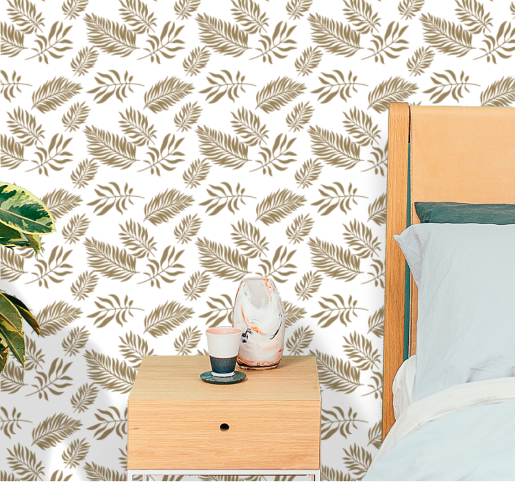 Tropical Greenery Arrangement floral ornament wallpaper - TenStickers