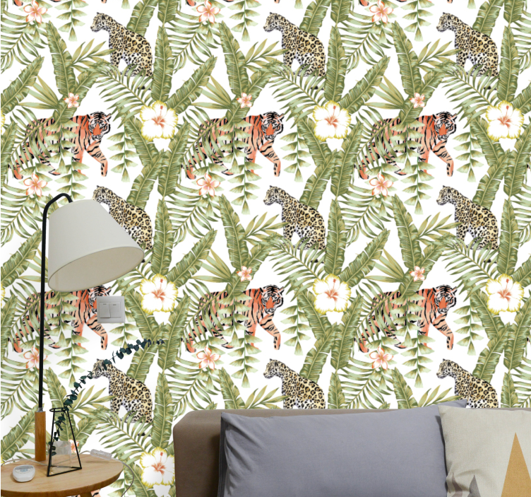 Tropical Jungle Fauna animal wallpaper - TenStickers