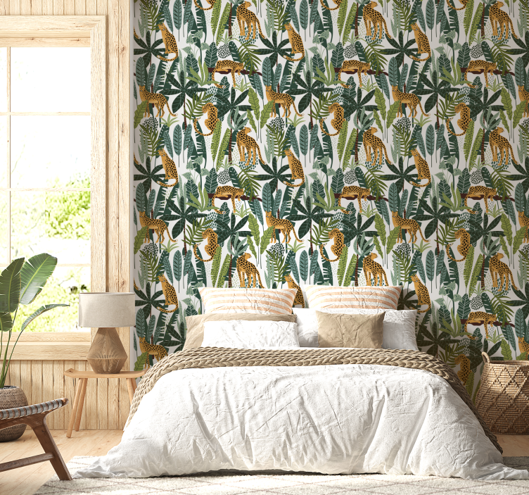 Tropical pattern more animal wallpaper - TenStickers